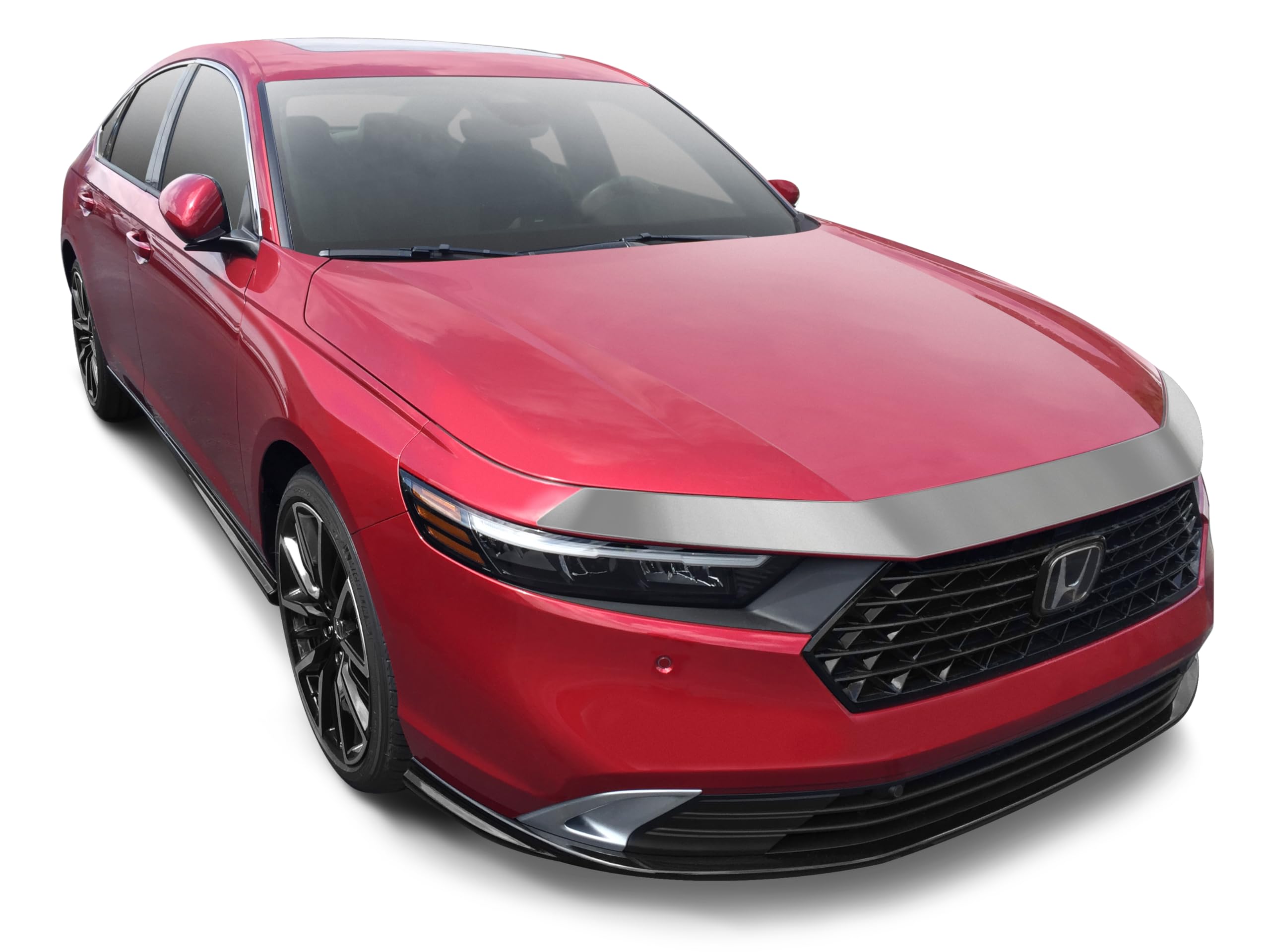 Aeroskin Hood Protector Auto Ventshade [AVS] | Fits 2023-2025 Honda Accord | Low Profile Deflector/Bug Shield - 1 pc., Chrome | 622264