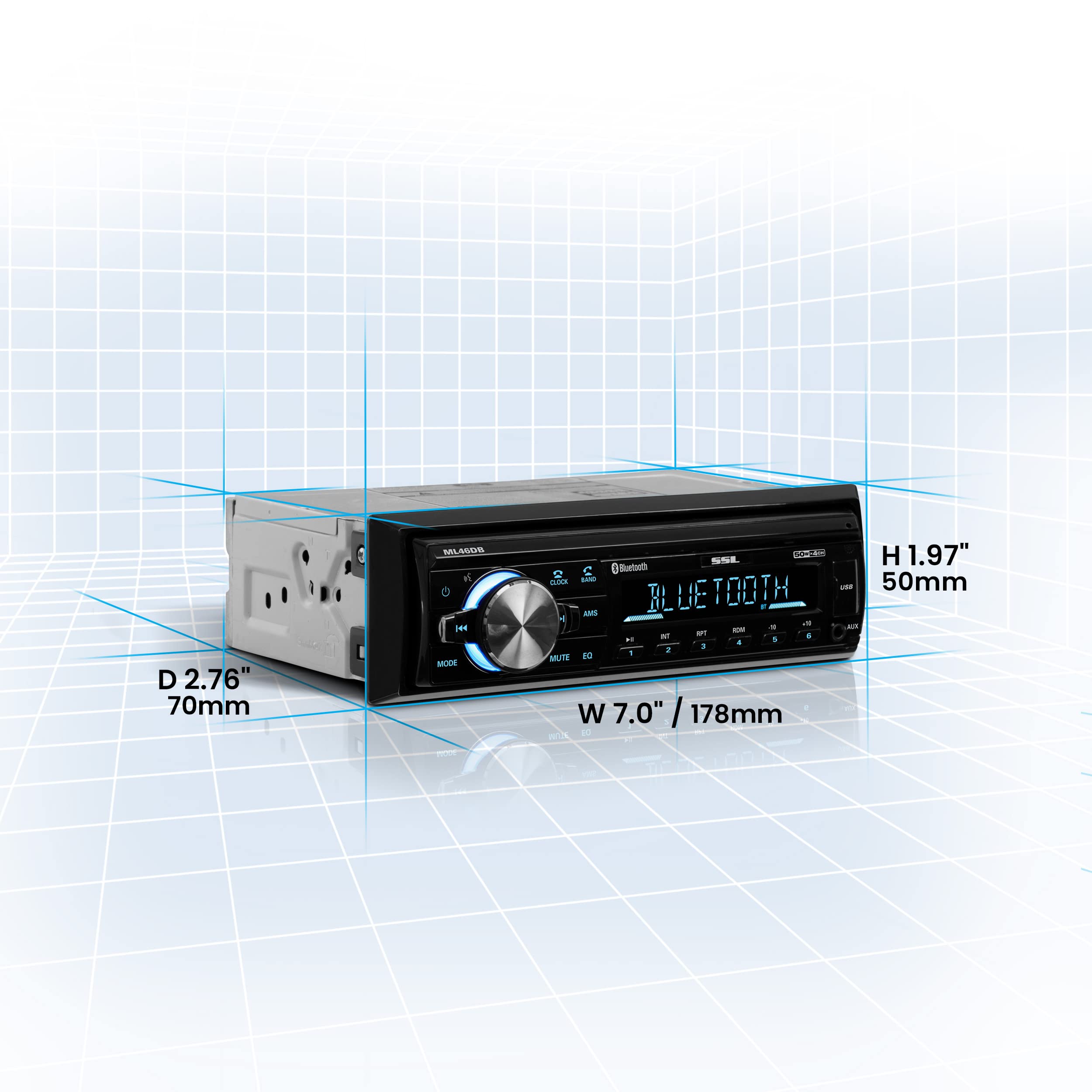 Bluetooth Sound Storm Laboratories ML46DB Car Receiver MP3 USB FM Radio ONLY No AM No CD DVD