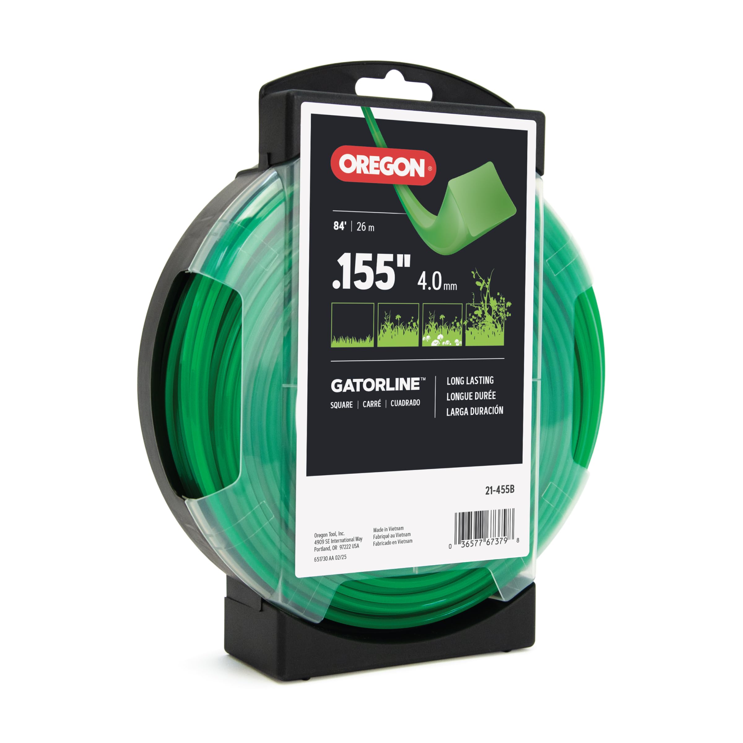Gatorline Oregon Square Weed Wacker/String Trimmer Line, .155 in. by 84 FT