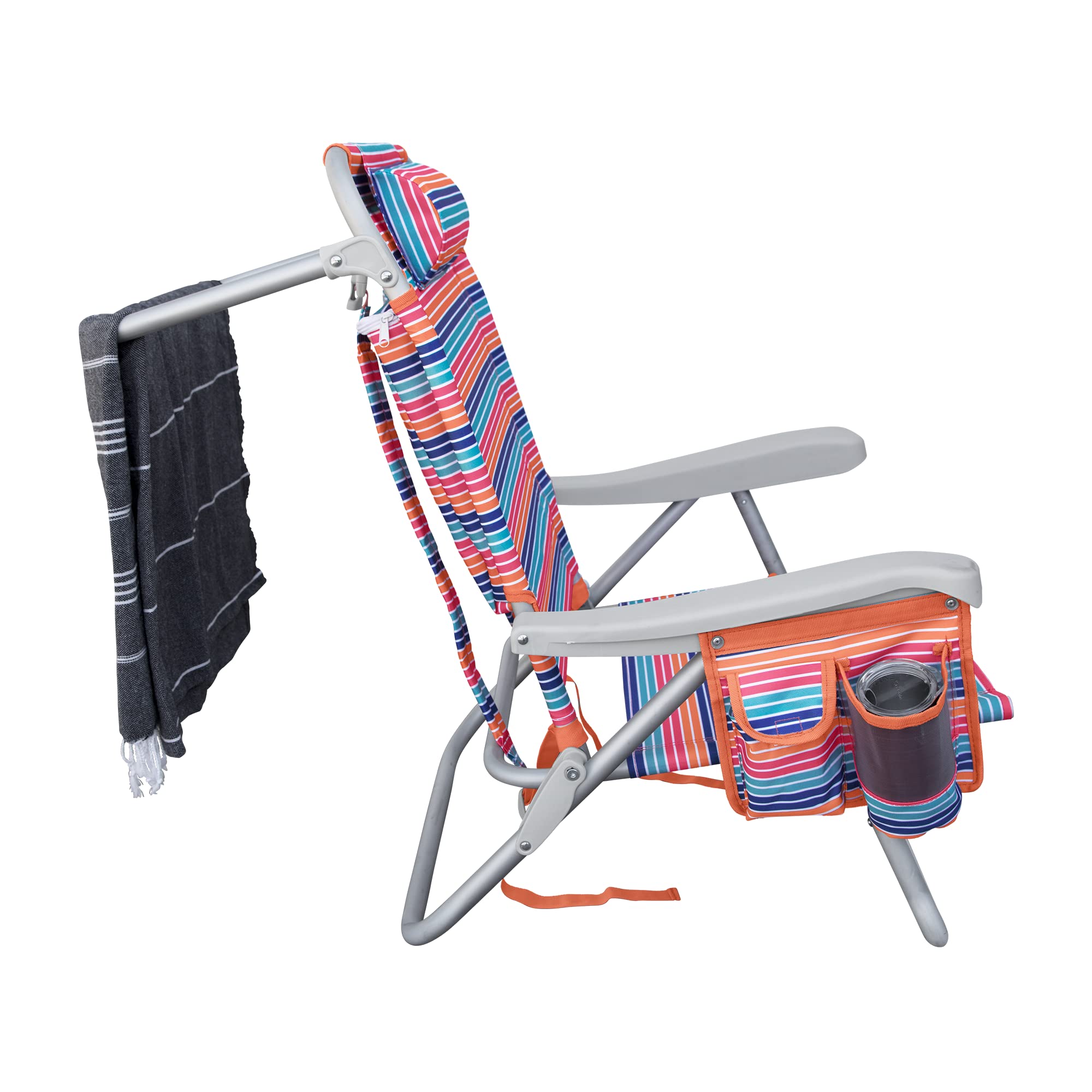 Sherbet Hurley Deluxe Backpack Beach Chair, One Size