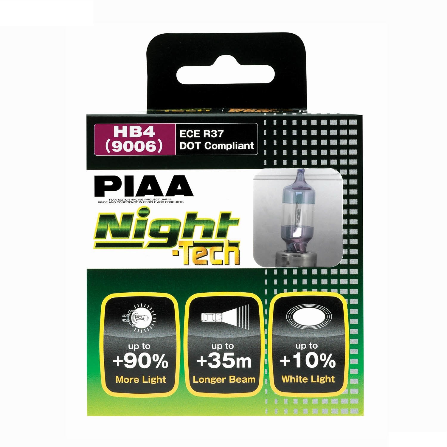 9006 (HB4) Piaa Night Tech High Performance Halogen Bulb, (Pack of 2)