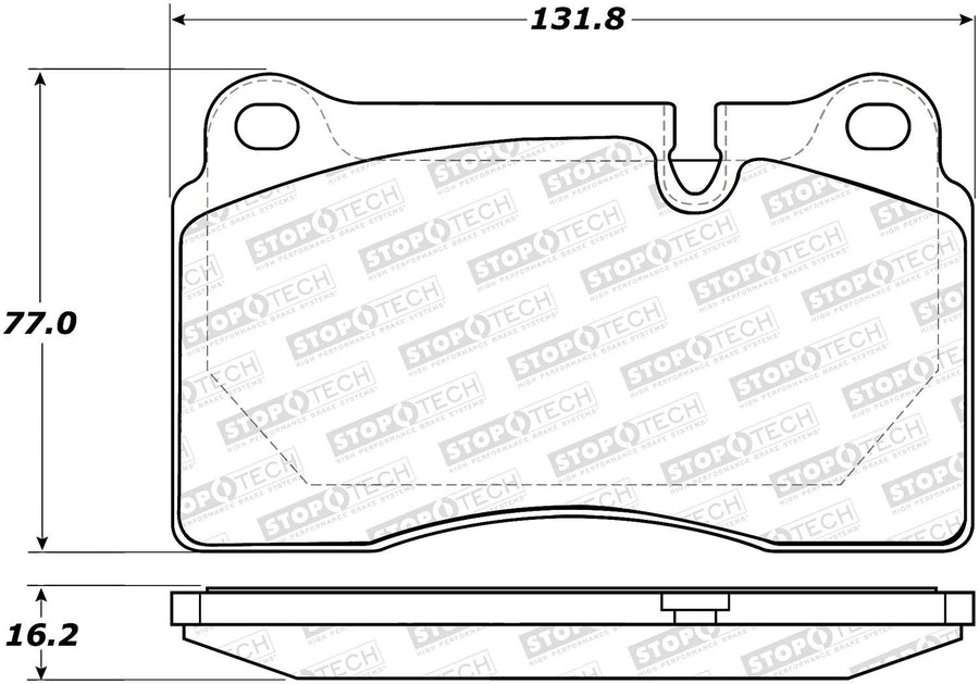 Front StopTech 308.12630 Brake Pads with Shims; Street