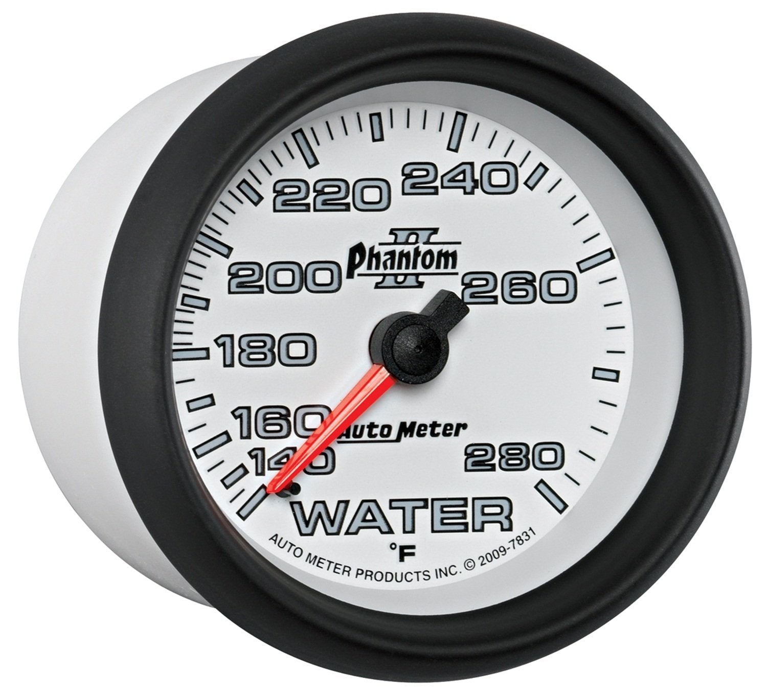 Auto Meter Phantom II 2-5/8" 140-280 Degree F Mechanical Water Temperature Gauge 7831