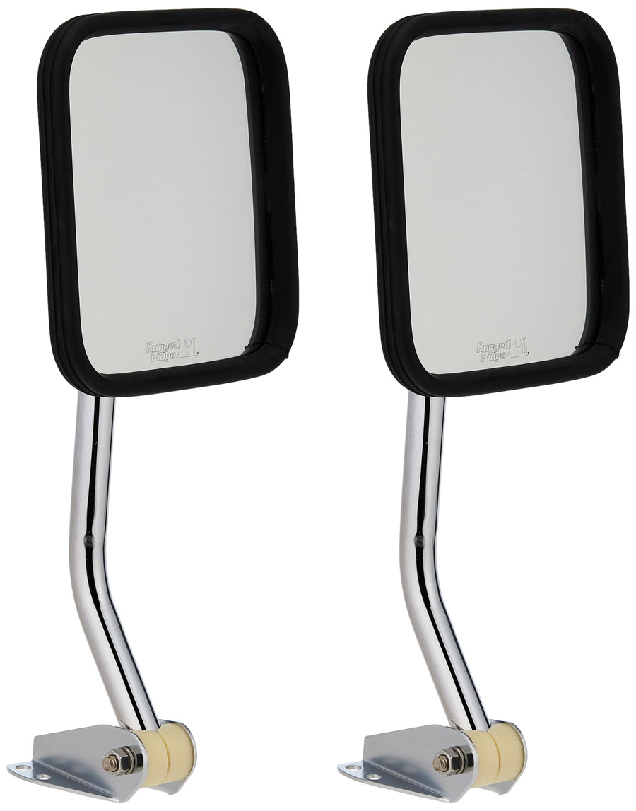 Door Mirror Kit, Chrome | Rugged Ridge, CJ-Style | 11010.01 | Fits 1955-1986 Jeep CJ-5/CJ-6/CJ-7/CJ-8 Scrambler