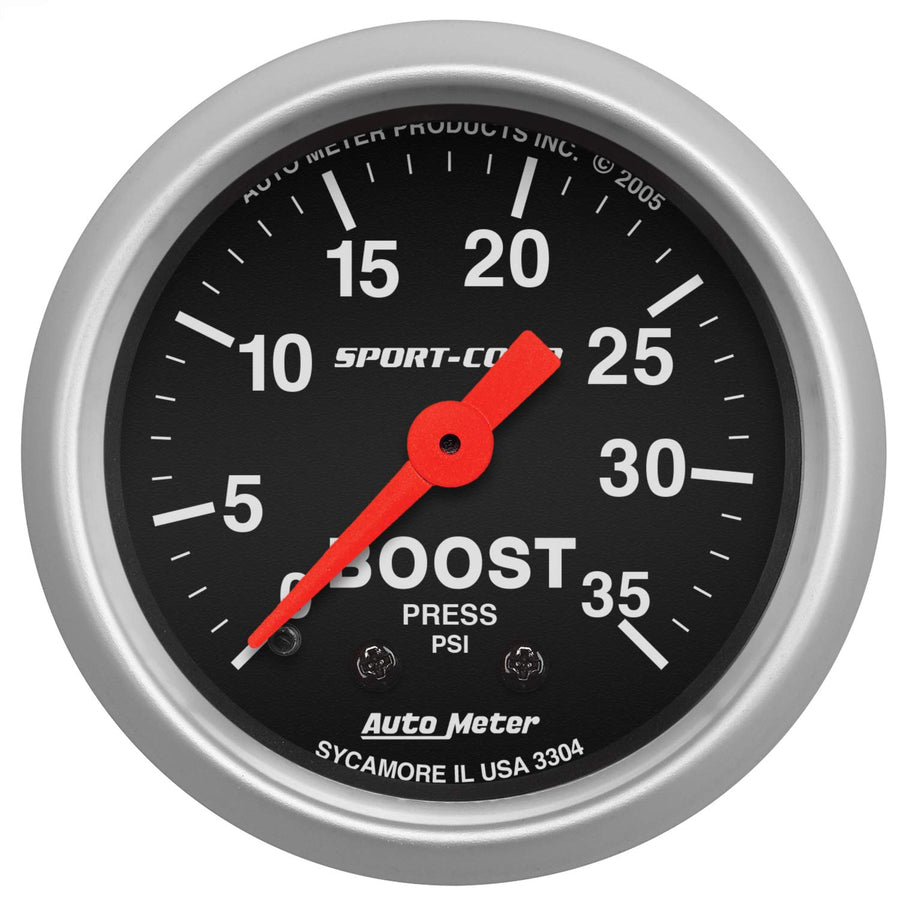 Auto Meter Mechanical Boost Gauge Sport-Comp 2.3125 in.