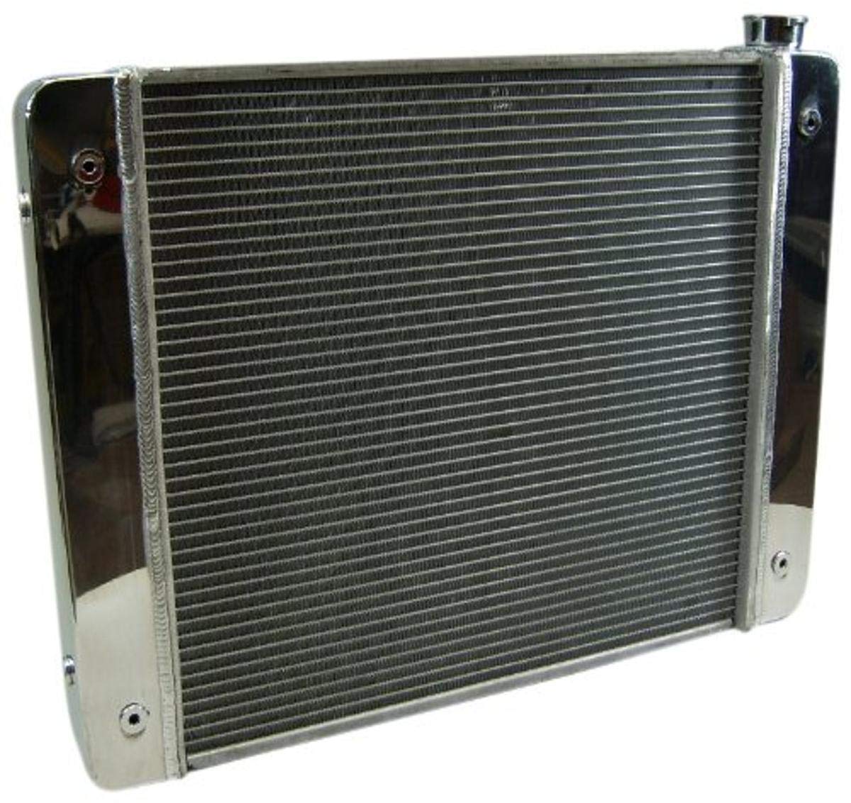 Aluminum Radiator PRW 5401931 with Polished End Tank and Top Cover for GM