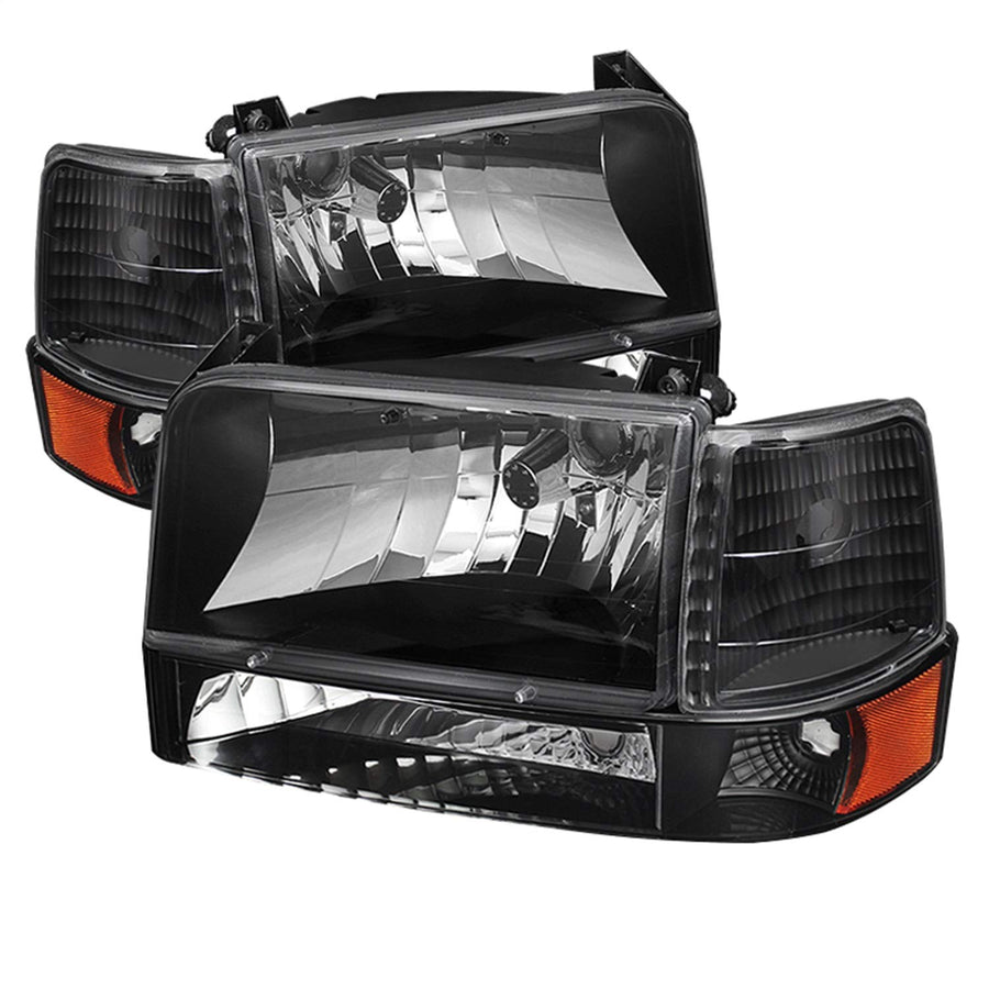 Crystal Front Headlight Kit Black/Clear xTune Auto 5073136