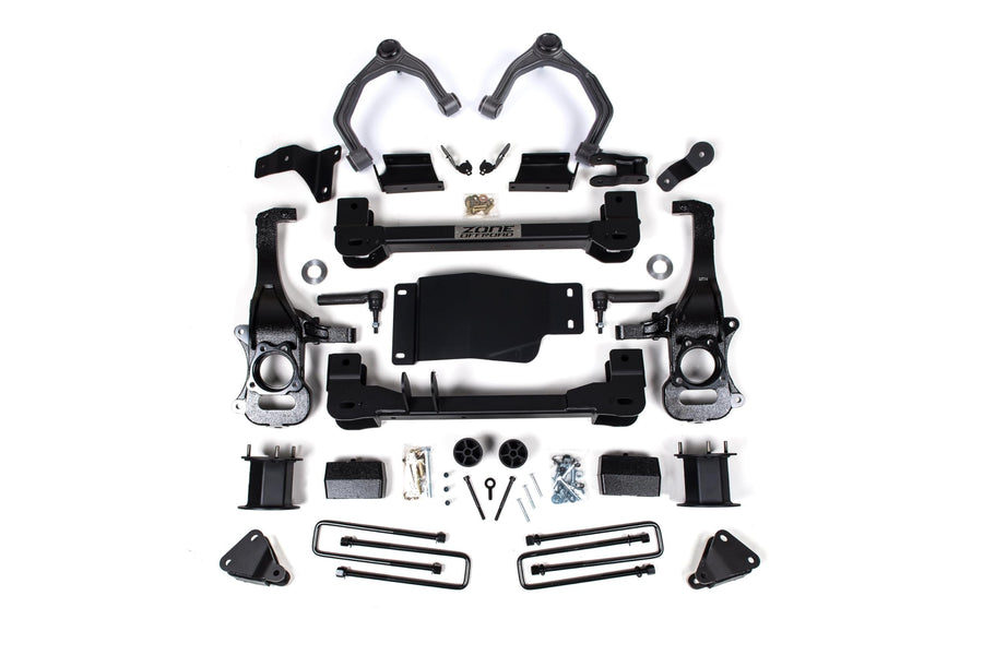4 inch Zone Offroad Full Suspension Lift Kit (Fr & Rr) | No Shocks | Compatible with GMC Sierra 1500 Denali 4WD, 2024 Chevrolet Silverado 1500 High Country, LTZ, and PPV 4WD (2019-2023)