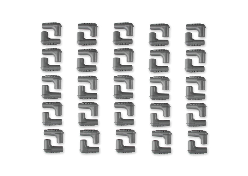 34514 MSD Boots, 90 Degree Logo Spark Plug, Gray Silicone 50EA