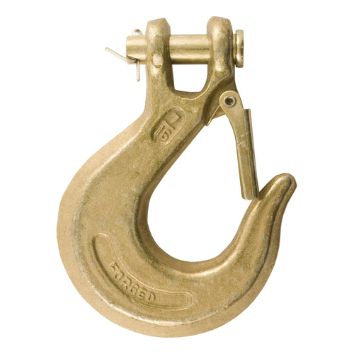 CURT 81970 Forged Steel 7/16-Inch Clevis Slip Hook with Safety Latch, 40,000 lbs, 1-1/3-In Opening, 17/32" Pin