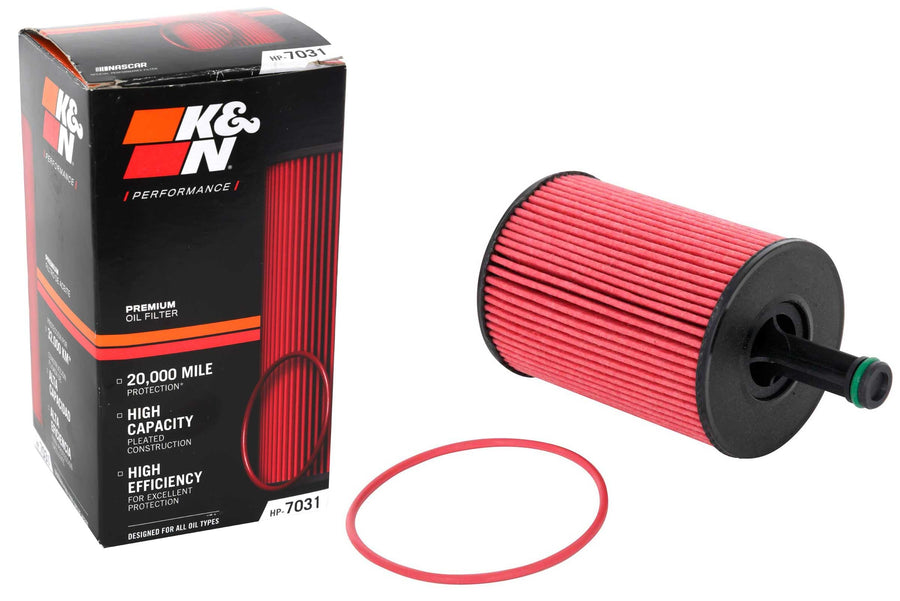 K&N Oil Filter Premium: 20,000 Mile Engine Protection, High Capacity/High Efficiency: Compatible with 2001-2014 VOLKSWAGEN/AUDI/SEAT (See Product Description for Select Models), HP-7031