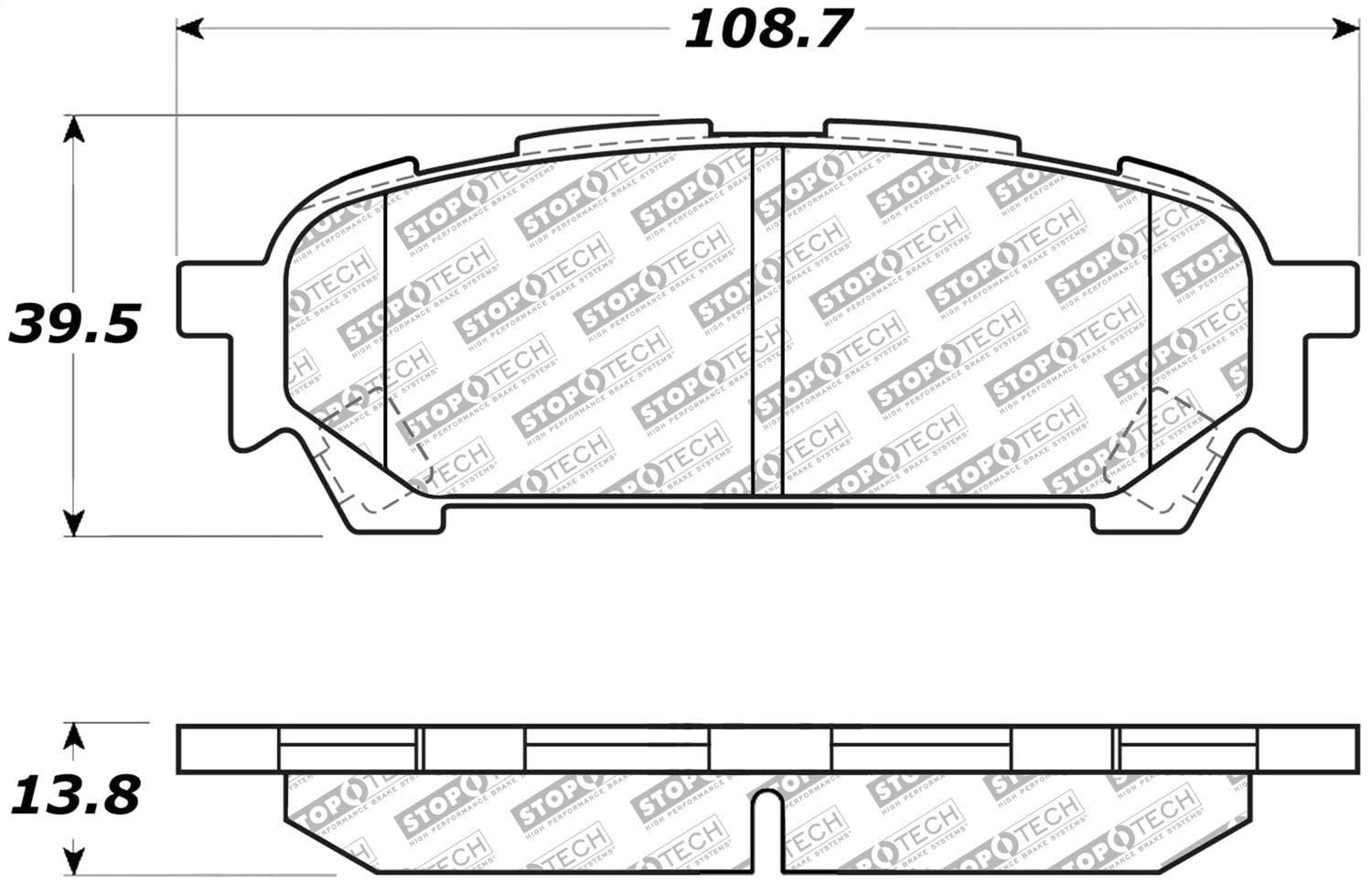 Brake Pads StopTech 305.10040 Street Select with Hardware