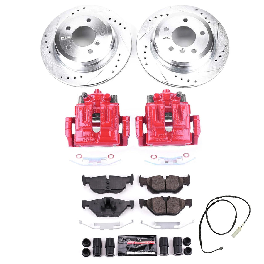 Power Stop Z23 KC7008 Evolution Sport Rear Brake Caliper Kit- Brake Rotors, Brake Pads and Brake Calipers For BMW X1 2013-2015 [Model Specific]