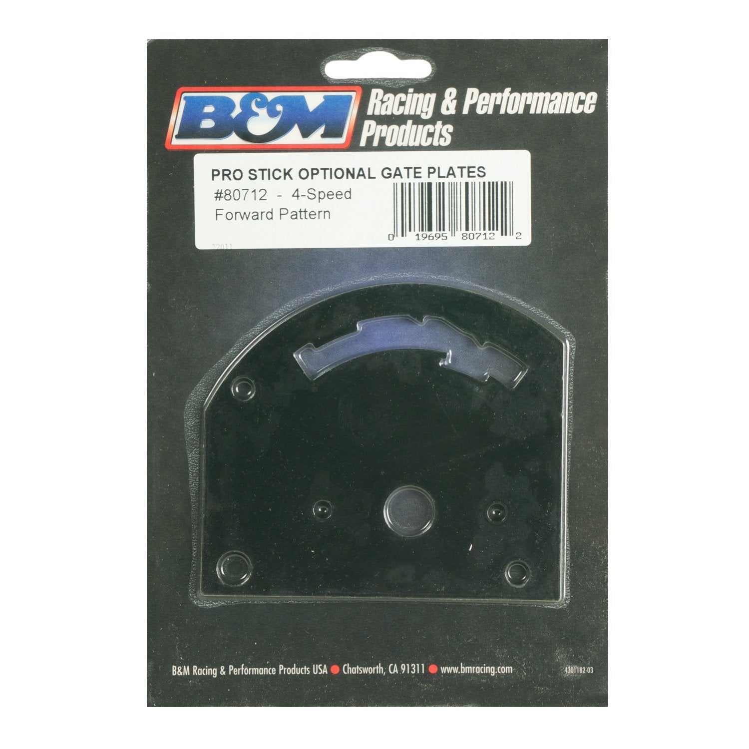 4-Speed B&M Pattern Gate Plate for Pro Stick Automatic Shifter 80712