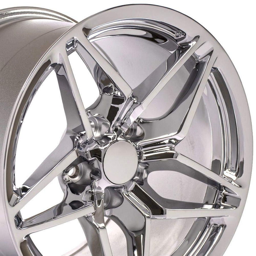 17 Inch OE Wheels CV31 Rim Fits Corvette C7 ZR1 Style 5x120.65 17x11 Chrome - Hollander 5927 (1)