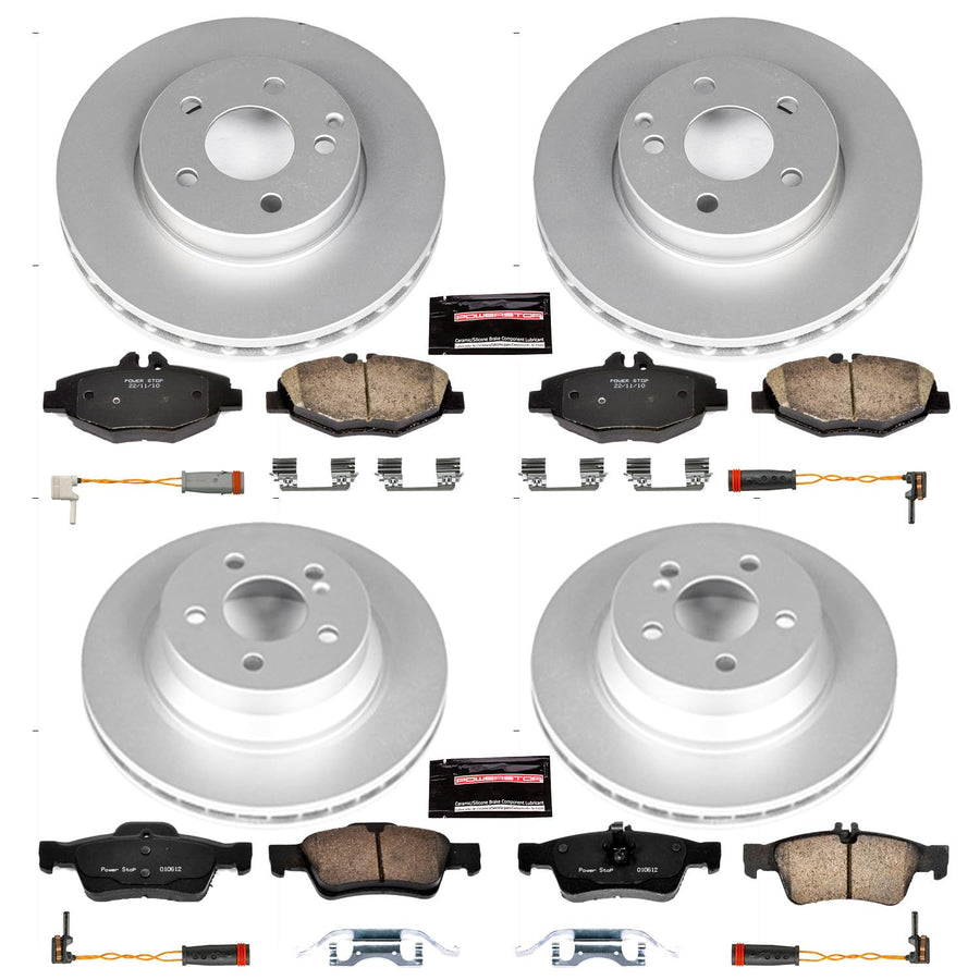 Power Stop Z23 Evolution Geomet Coated Brake Kit For Mercedes-Benz E350 Front and Rear 2006-2009 [Model Specific]