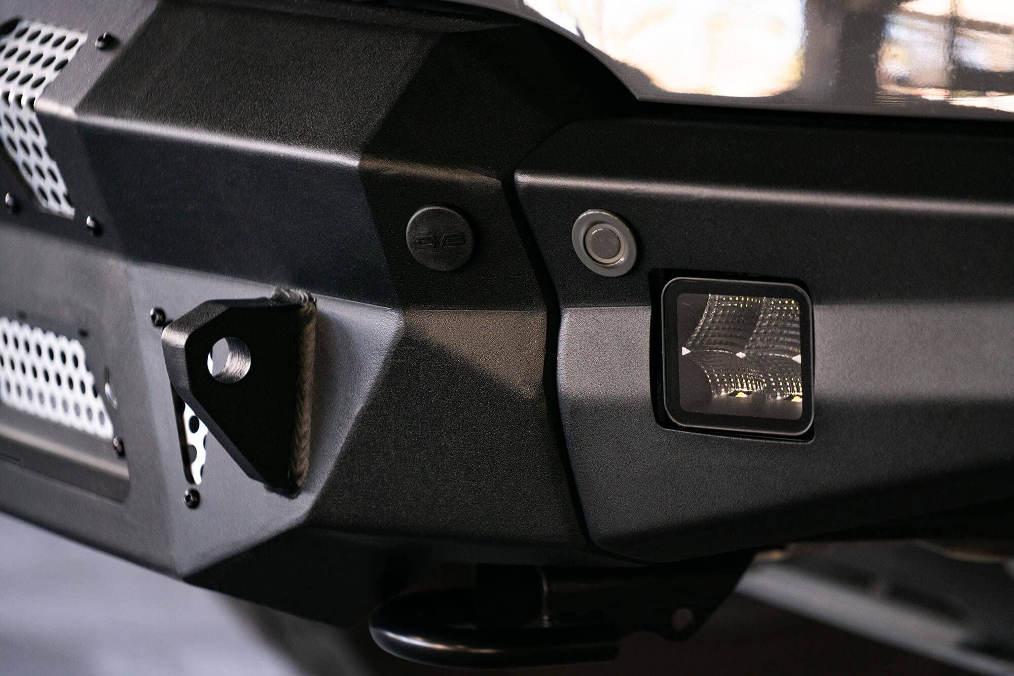 FBFF1-09 | DV8 Offroad | MTO Series Front Bumper for 2021-Current F-150 | 3 Pc Modular Construction | Factory Sensor Compliant | Strategic Airflow Cutouts | LED Light Mounts