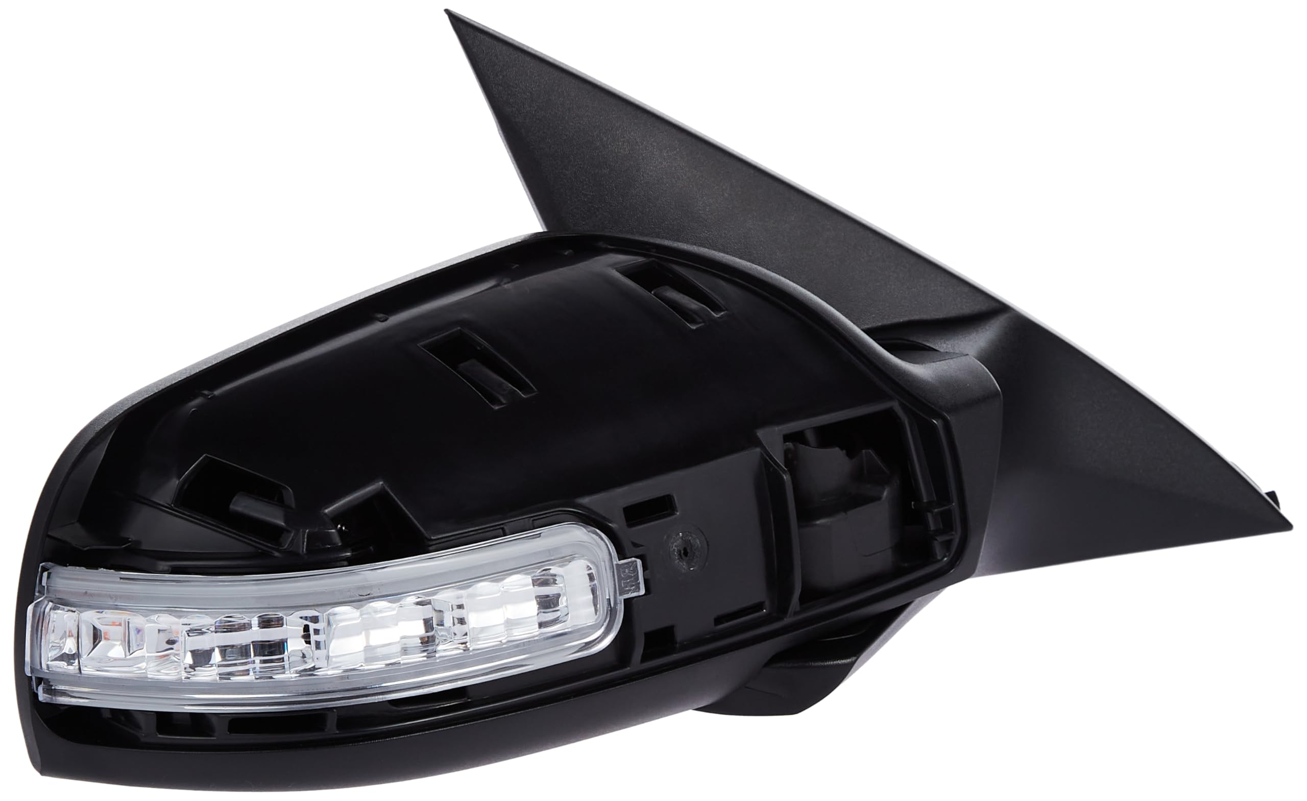 Fit System Passenger Side Mirror 68599N for Nissan Altima Sedan, Textured Black, PTM Cover, w/Turn Signal, Foldaway, Power