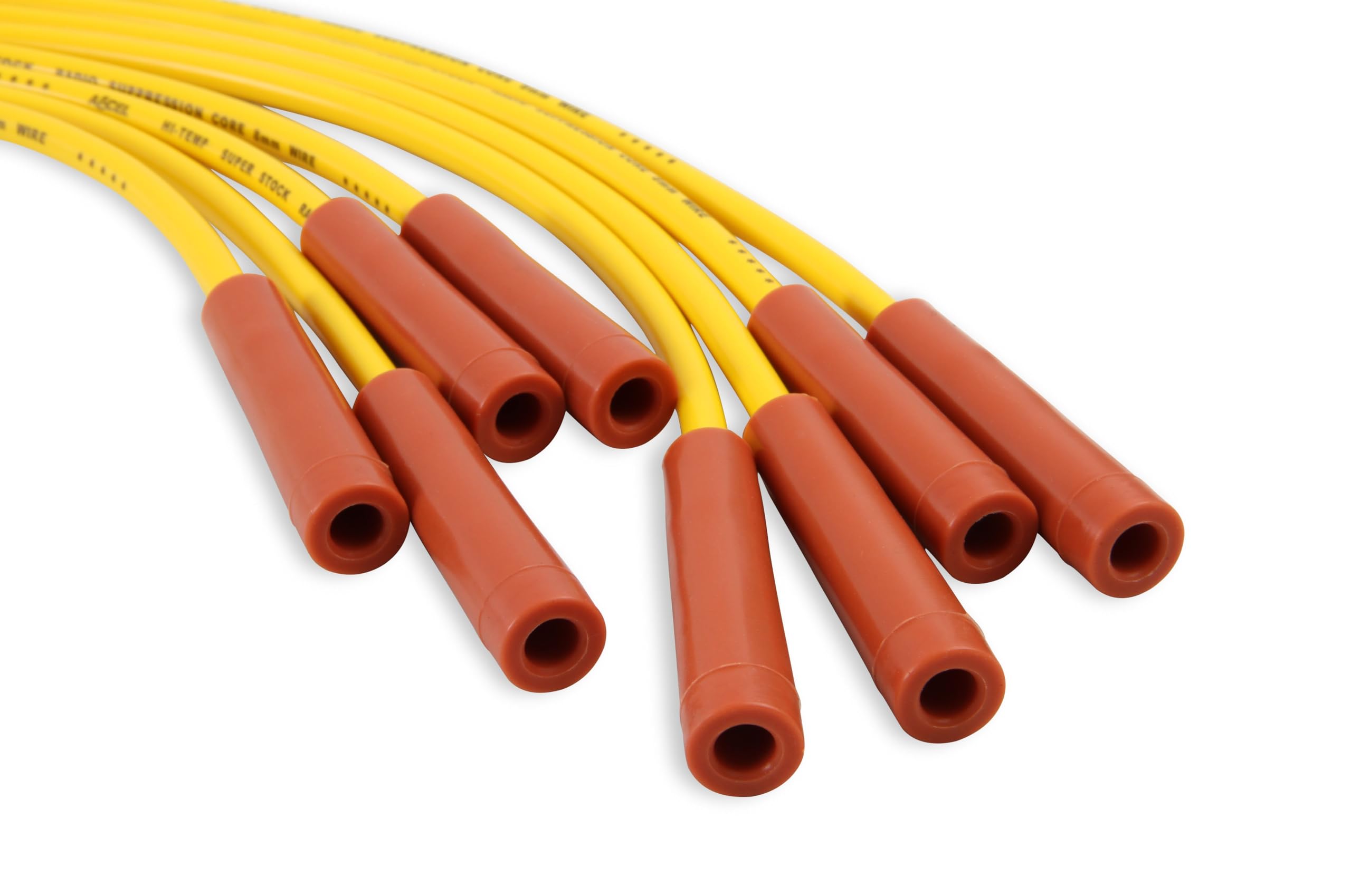 Spark Plug Wire Set ACCEL 4071 - Super Stock Graphite Core 8mm - Yellow