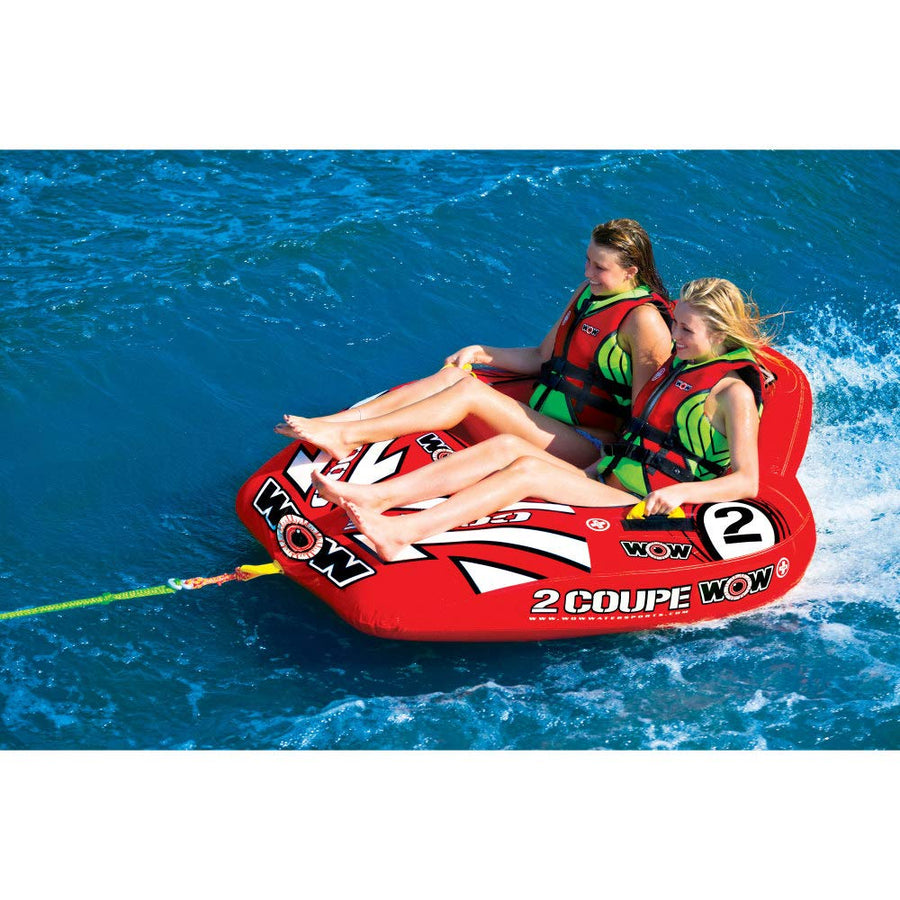 Coupe Cockpit Towable Tube for Boating – WOW Sports – 1-2 Person 340 lbs Capacity – Inflatable Boat Tube for Water Sports – Youth & Adults