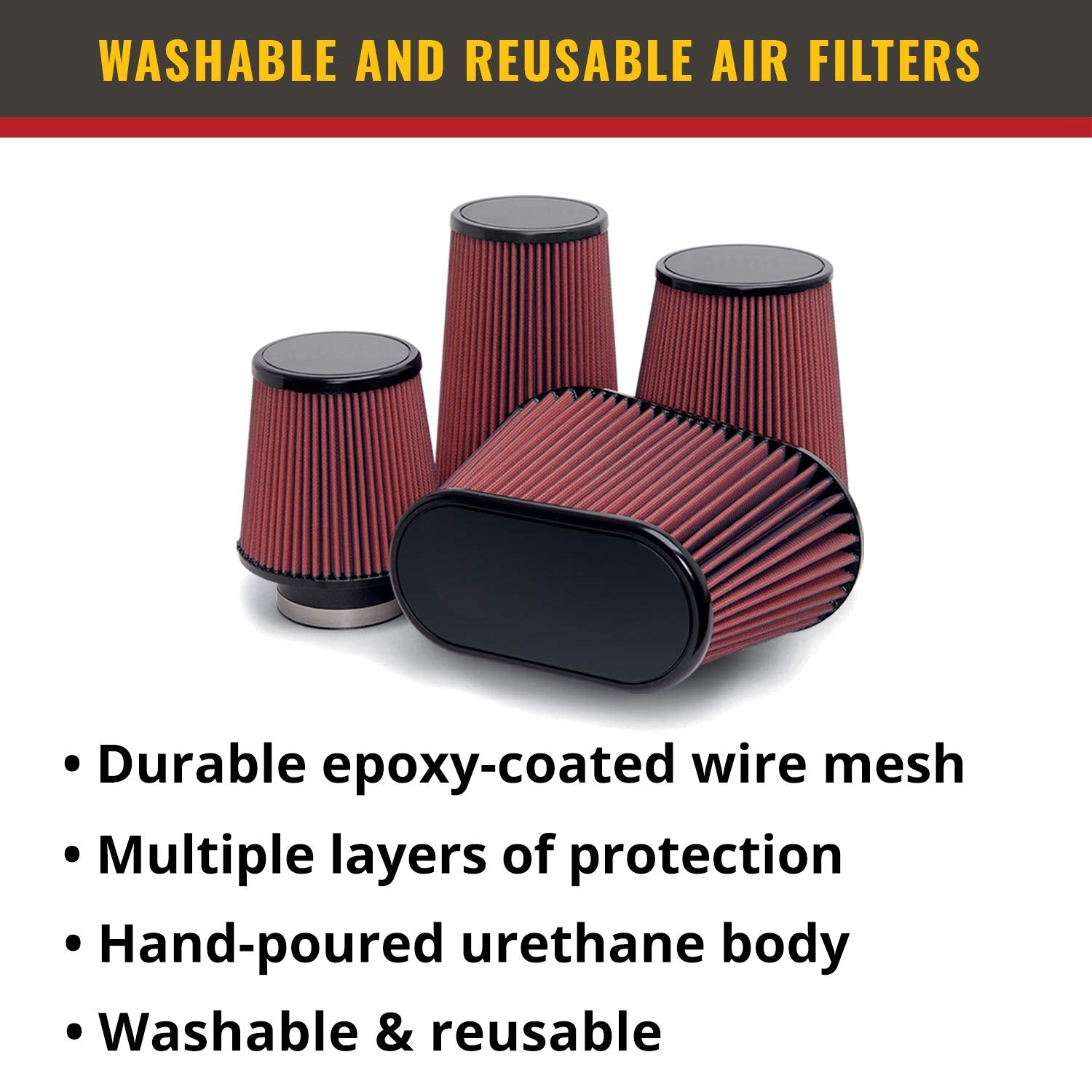 Premium Air Filter Airaid 850-135 Direct Replacement