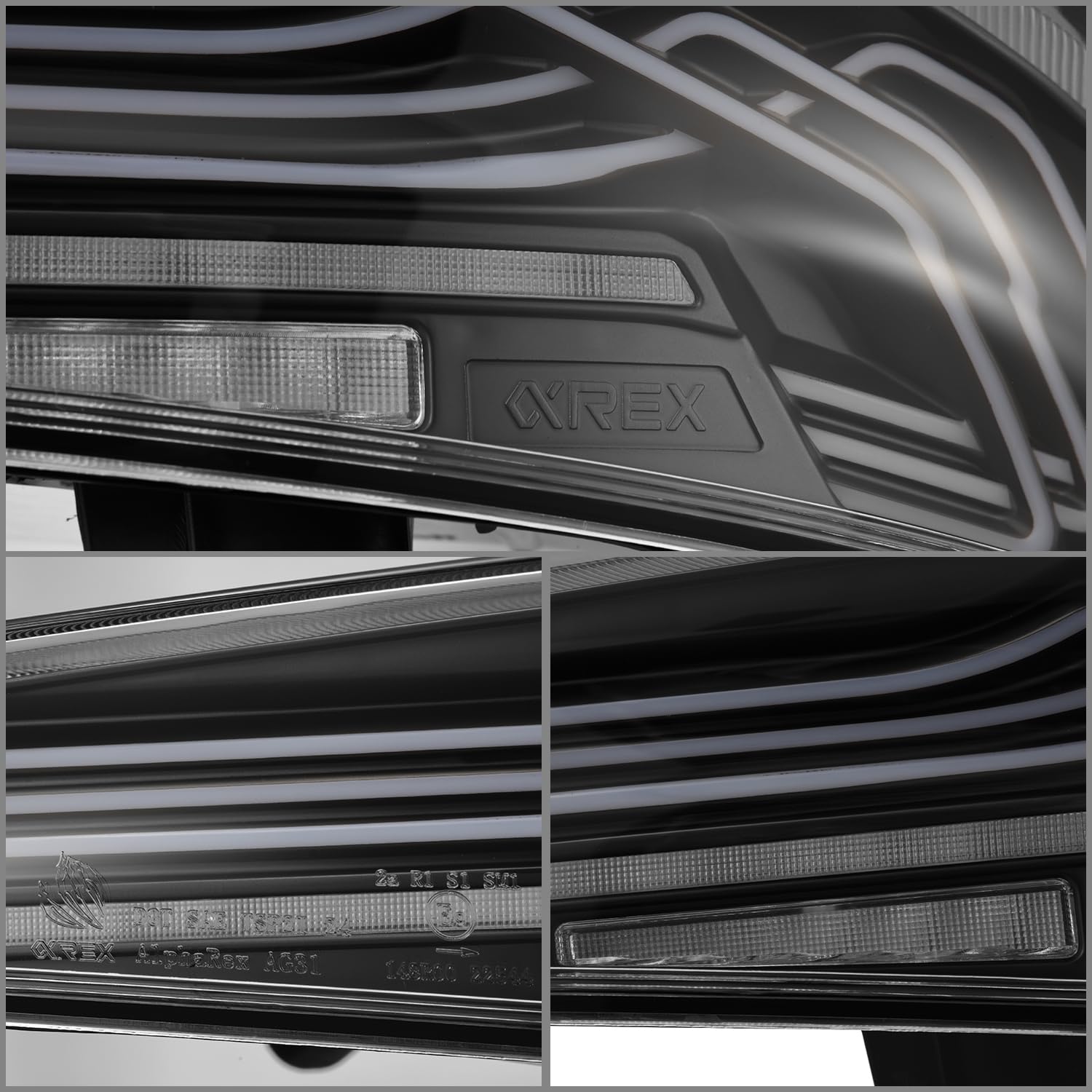 Alpharex LUXX-Series LED Tail Lights Black Compatible With 20-25 Supra CSL Laser Style