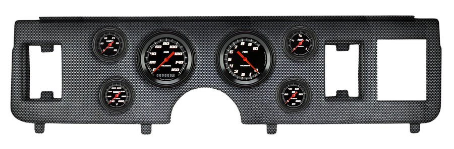 Velocity Black Classic Instruments CDMU79VSB101CF Full Sweep Direct Fit 6 Gauge Set Compatible with 1979-1986 Mustang