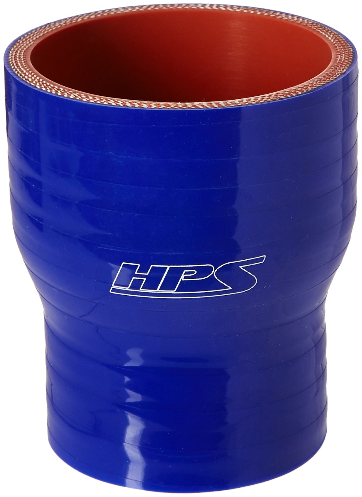 HPS Silicone HTSR-175-225-BLUE High Temperature 4-ply Reinforced Reducer Coupler Hose, 80 PSI Maximum Pressure, 3" Length, 1-3/4" > 2-1/4" ID, Blue