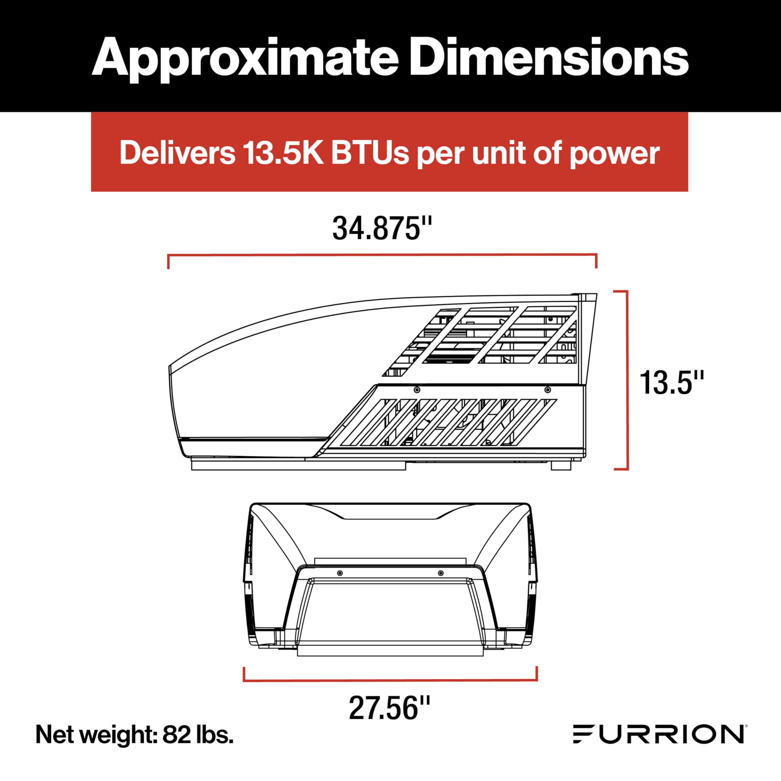 Furrion HE Chill RV Roof Air Conditioner (R32) - 13.5K BTU, White - FACR13HESA2-PS-AM