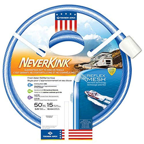 NeverKink Teknor Apex 8604-50 RV/Marine Water Hose - 5/8" x 50'