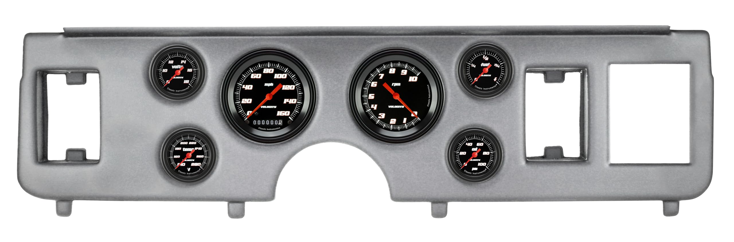 Classic Instruments Velocity Black CDMU79VSB101BA Direct Fit 6 Gauge Set Compatible with 1979-1986 Mustang