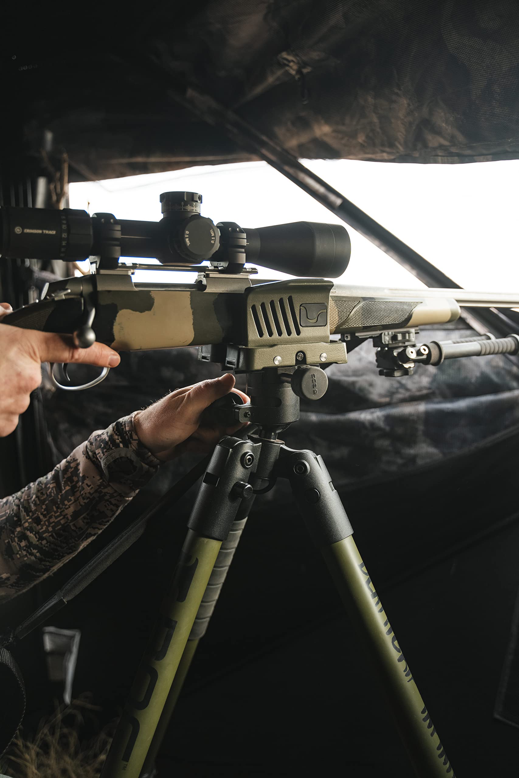 DeathGrip BOG Infinite Aluminum Tripod with Heavy Duty Construction, 360 Degree Ball Head, Quick-Release Arca-Swiss Mount System, and Optics Plate for Hunting, Shooting, Glassing, and Outdoors