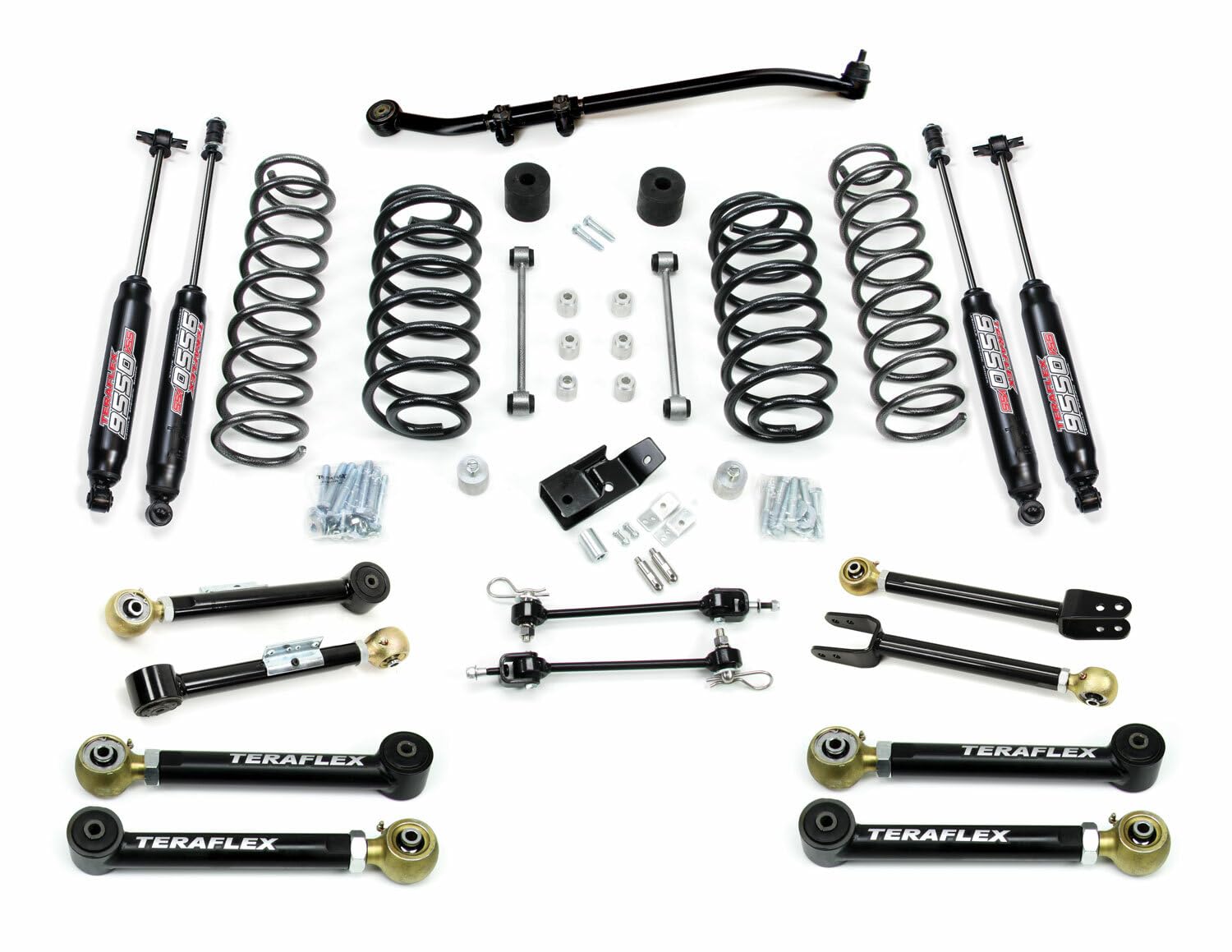 3" TeraFlex Suspension System w/ 8 Short Control Arms & 9550 VSS Twin-Tube Shocks