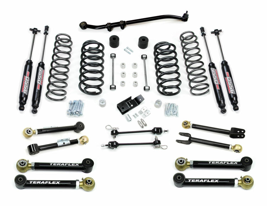 3" TeraFlex Suspension System w/ 8 Short Control Arms & 9550 VSS Twin-Tube Shocks