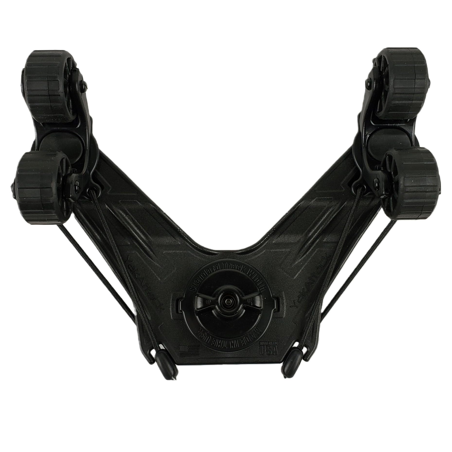 DoubleHeader YakAttack with Dual ParkNPole RotoGrips | Offset Kayak Stakeout Pole Holder with Track Mount | Compatible with 0.84” Poles, LockNLoad Accessories & GearTrac Systems | Made in USA
