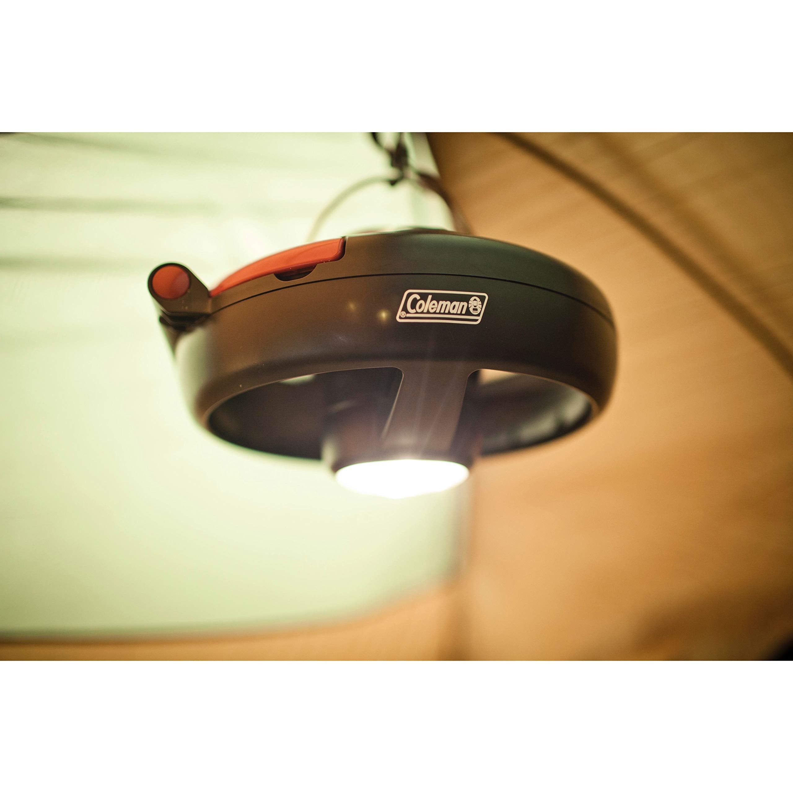 Coleman Tent Fan & Light Combo Lighted for Tents/Cars/RVs Keeps You Cool and Illuminates CPX 6 Compatible 2 Light Modes & 2 Fan Speeds