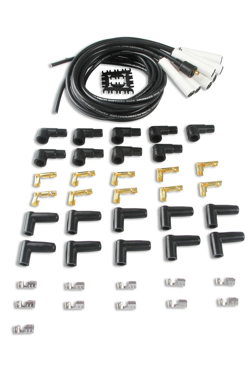 9000C ACCEL Extreme Spark Plug Wire Set - Universal - 180 Degree White Ceramic Boots