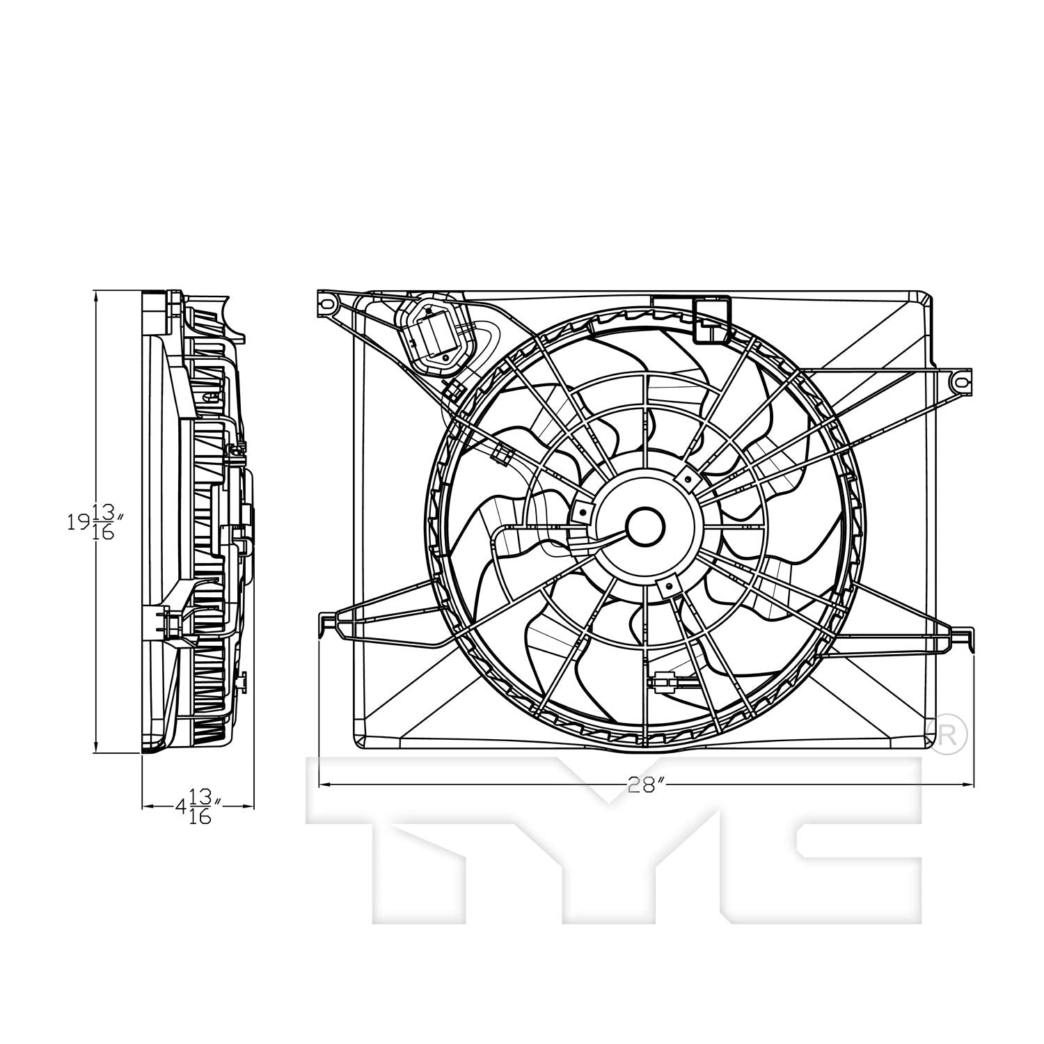 Replacement TYC 97327 Evaporator, 1 Pack