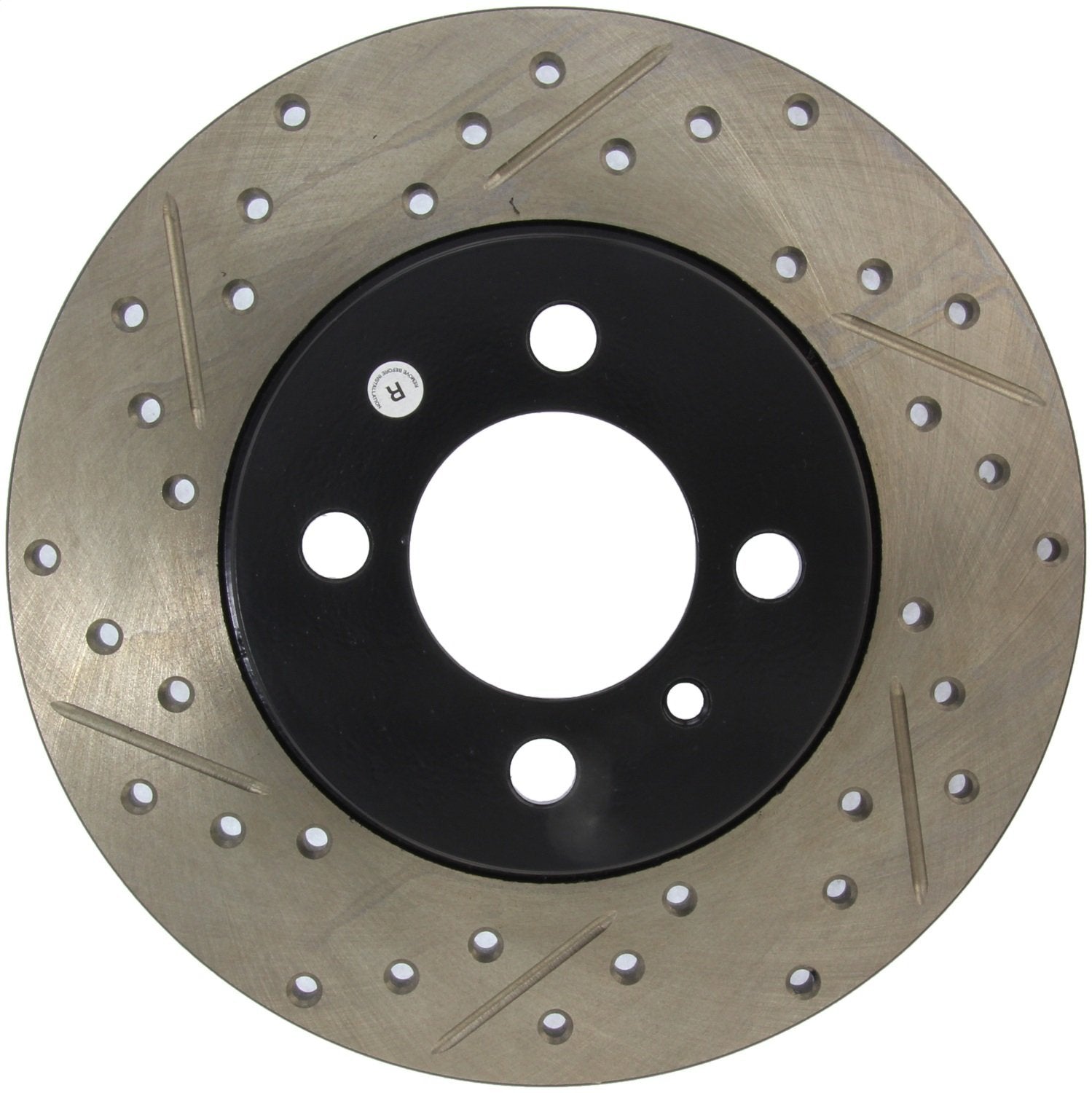 StopTech Centric 127.34010R Sport Drilled/Slotted Brake Rotor (Front Right), 1 Pack