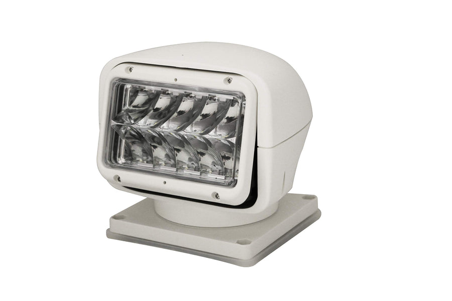 Ecco EW3011 Safety Group Remote Spotlight: Led (10), Spot Beam, 135Deg Tilt Range, Dual Control, Square, 12-24Vdc, White