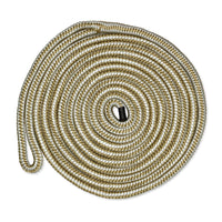 Dock Line CMP Cordage CDL1215WG, 1/2" Diameter - 15' Length, Double Braid, White Gold