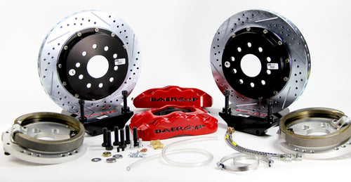 13" Pro+ Brake Sys Rr Red Baer Brakes 71-76 Gm Car (4302540R)