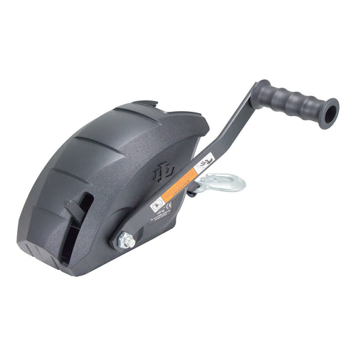 Pulling Winch Dutton-Lainson Company (DLx1500FC) - Full Cover Rust Resistant Finish for Horizontal Pulling, Lifting and Heavy Equipment - 1500 lb Capacity, 9-1/2" Handle, 20ft Strap - Made in USA