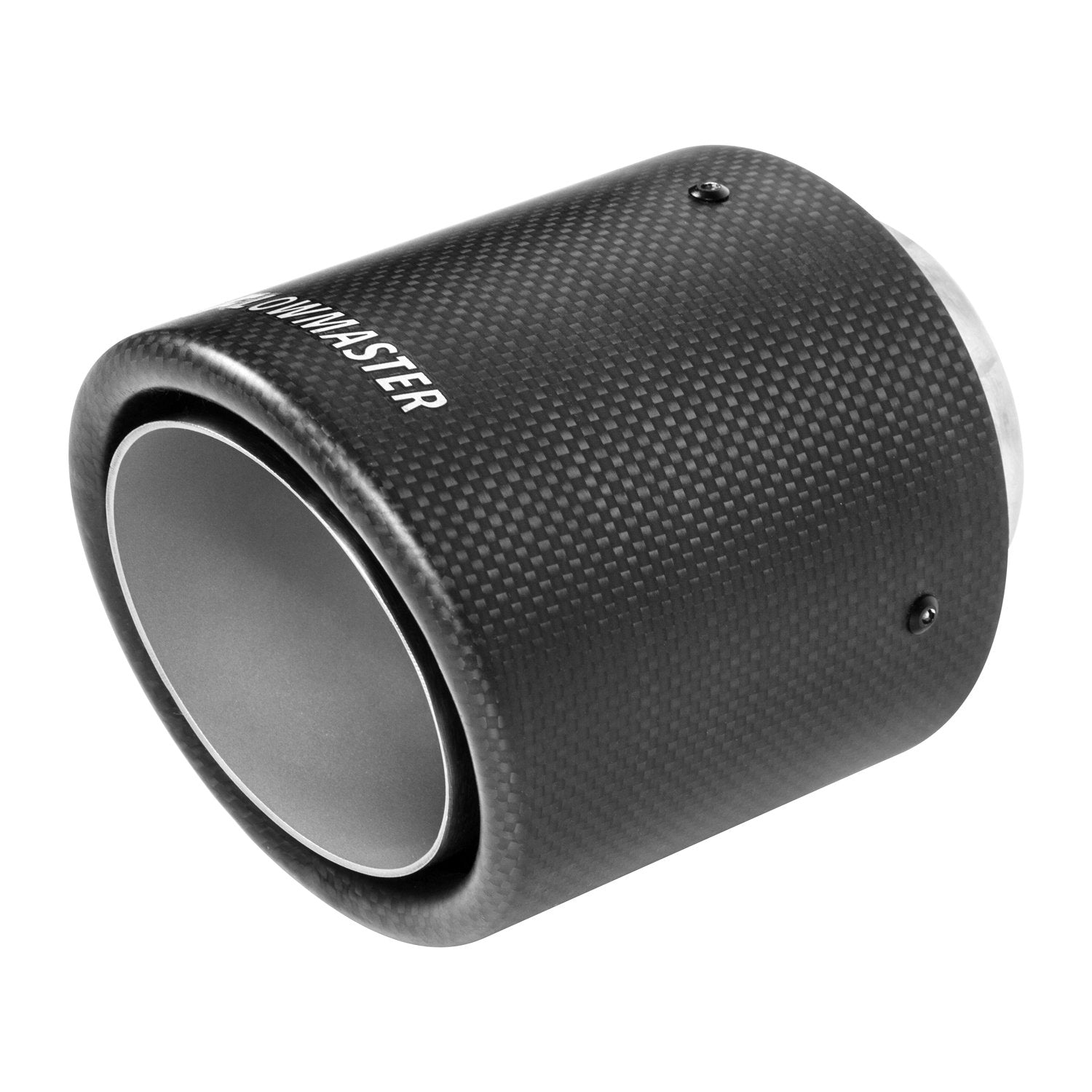 Flowmaster Exhaust Tip 15400 4 Inch Rolled Angle Cut Carbon Fiber Fits 2.5 Inch Tubing - Weld On