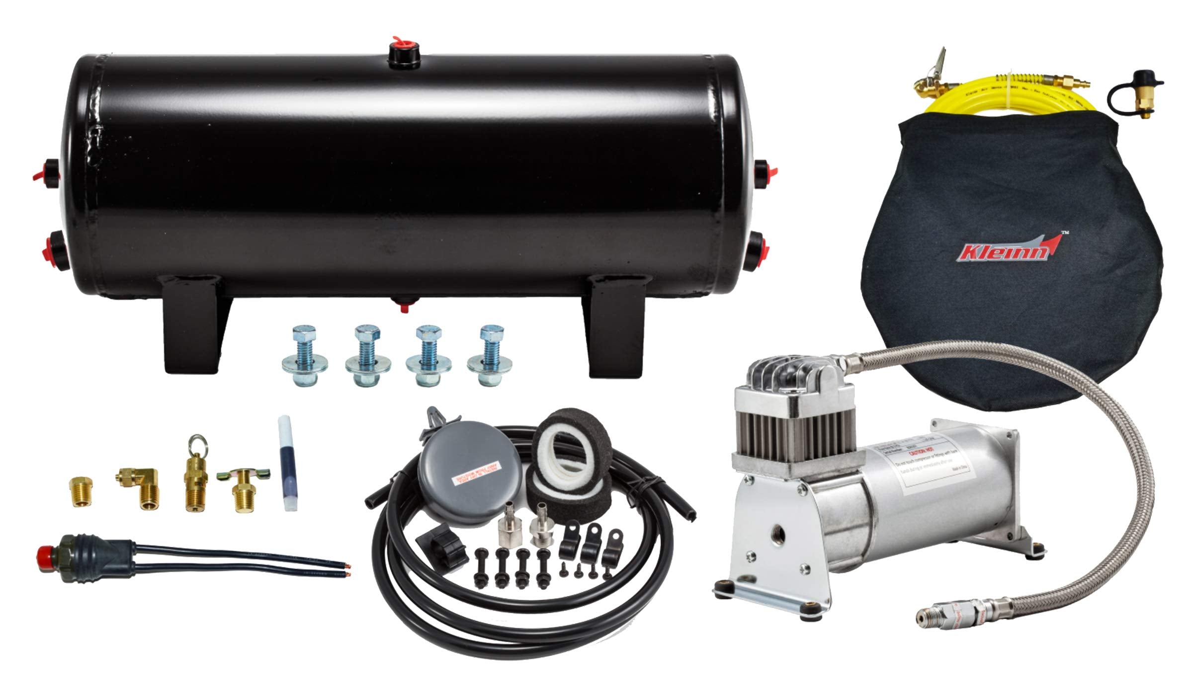 24-Volt Kleinn Air Horns 6354 Heavy Duty Sealed Air System With Compressor, 3 Gallon Tank and Hardware