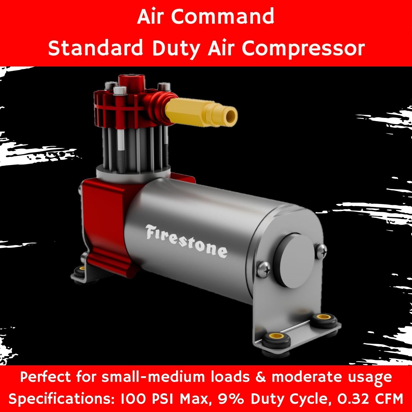 Firestone Air Command Level Command II 2900 Standard Duty Analog Air Compressor System Kit | Single Point Fill | One Push Pressure Adjustment | Instant Air Source