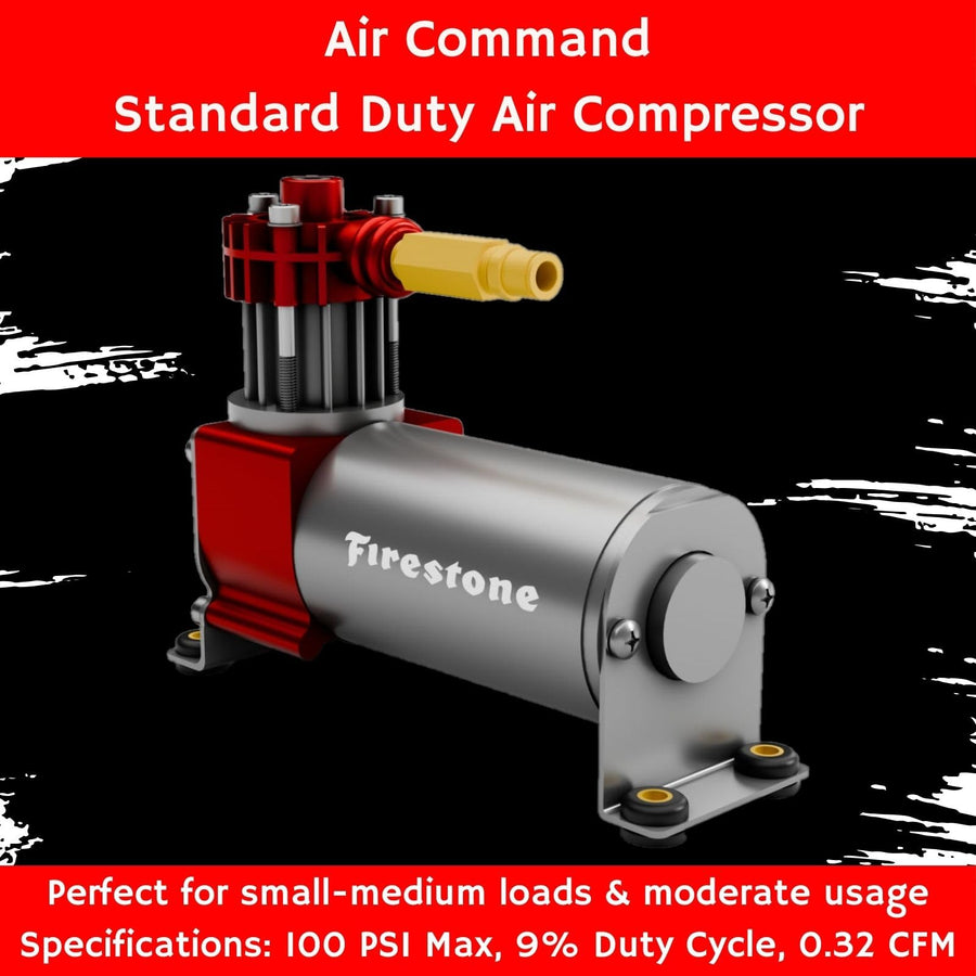 Firestone Air Command Level Command II 2900 Standard Duty Analog Air Compressor System Kit | Single Point Fill | One Push Pressure Adjustment | Instant Air Source