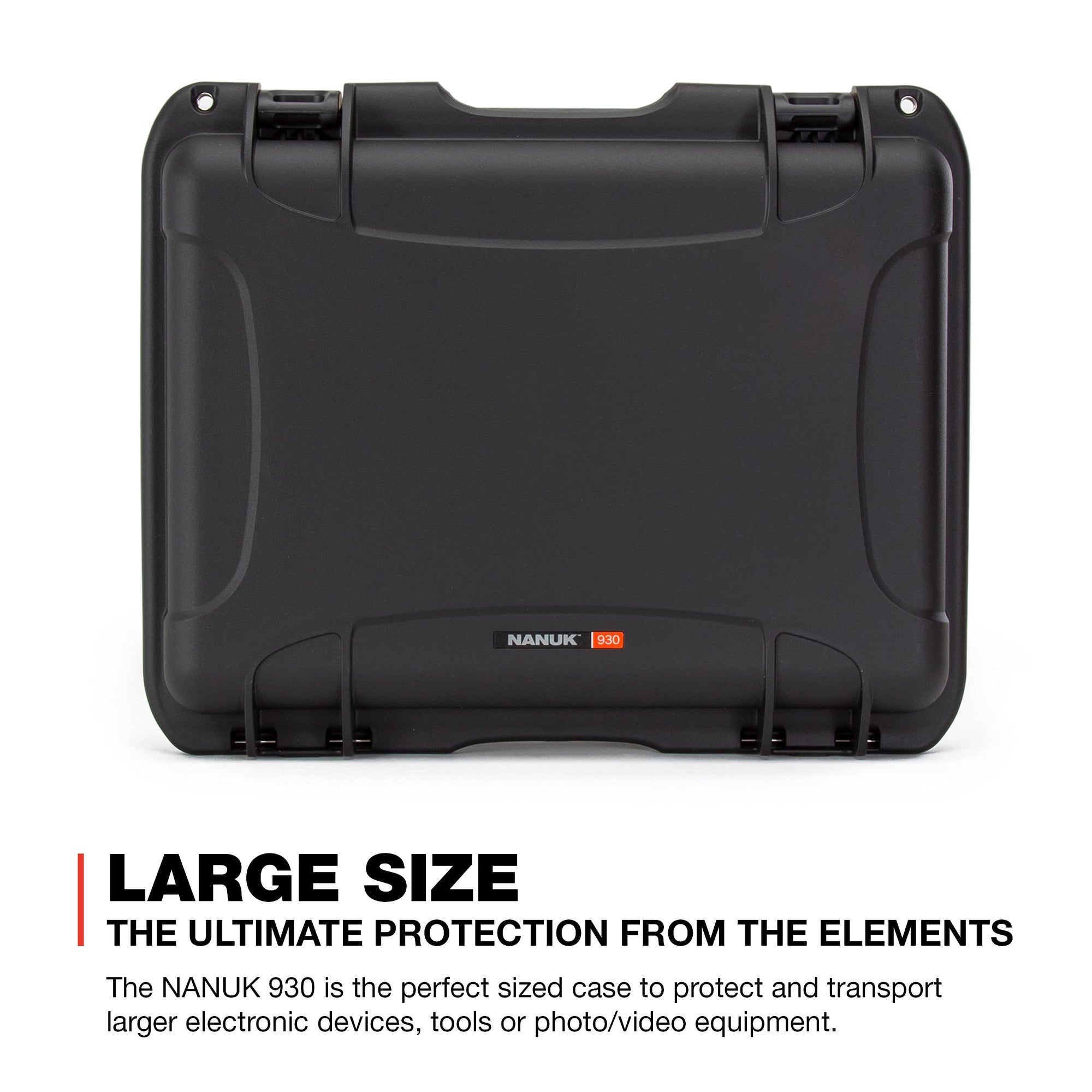Nanuk 930 Large Series Lightweight NK-7 Resin Waterproof Case with Padded Divider, Black