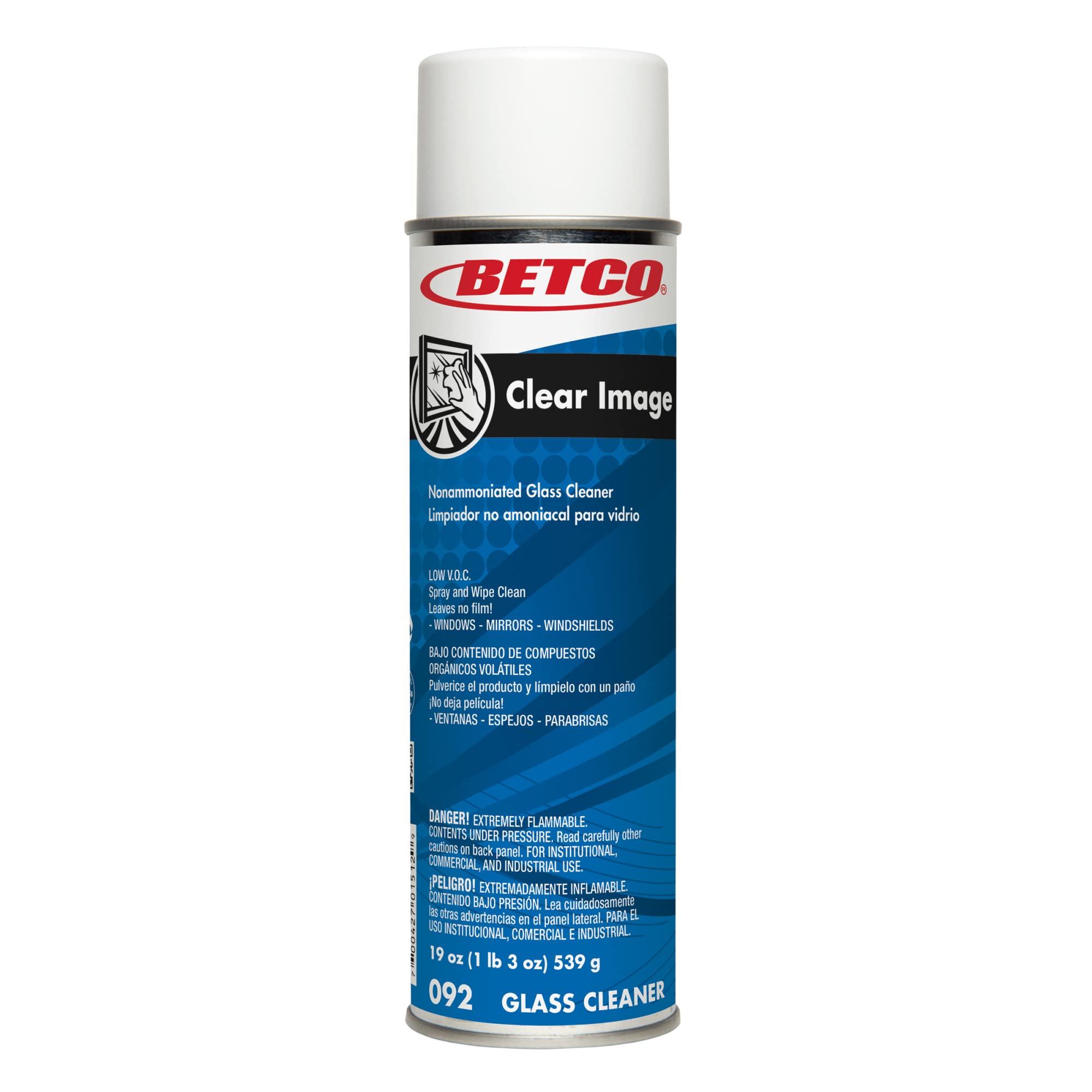 Clear Image Betco® Glass & Surface Aerosol Cleaner, 19 Oz Can, Case Of 12