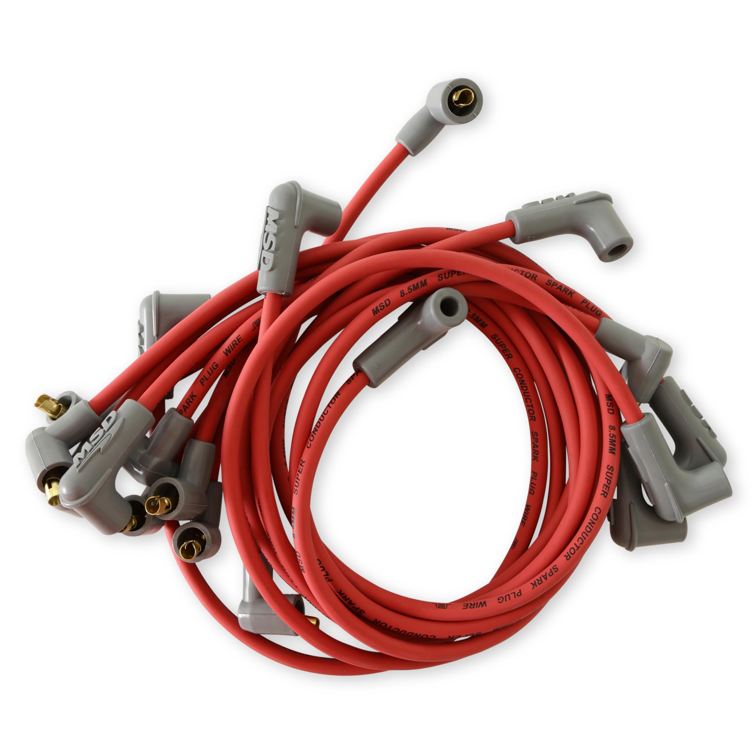 Super Conductor MSD 31599 Spark Plug Wire Set, Red, Socket Style Terminals